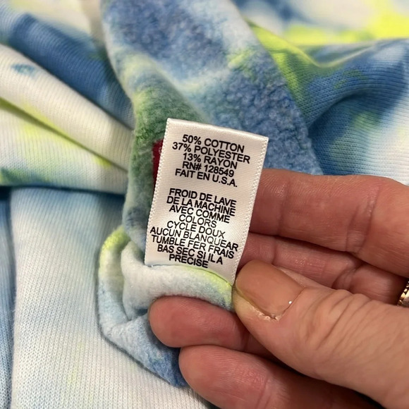 Aviator Nation Tie Dye Crop Hoodie Small - Picture 10 of 11